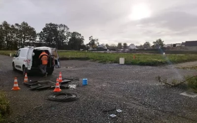 Etude et pré-équipement fibre optique d’un lotissement de 18 lots sur la commune de PLAINTEL