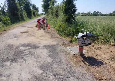 Compactage avec piloneuse chantier joué sur Erdre idealis tp